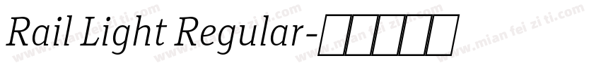 Rail Light Regular字体转换